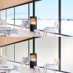 4,26€/m² Satinierte Milchglasfolie Sichtschutz Büro selbstklebend Weiss / Frostet 122cm