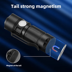 Mini LED Alu Taschenlampe Wiederaufladbares USB 3-Modi 1126