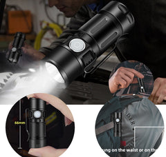 Mini LED Alu Taschenlampe Wiederaufladbares USB 3-Modi 1126