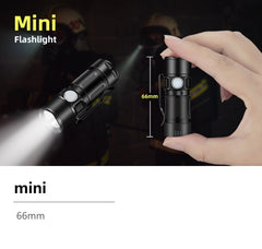 Mini LED Alu Taschenlampe Wiederaufladbares USB 3-Modi 1126