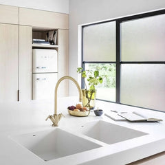 4,26€/m² Satinierte Milchglasfolie Sichtschutz Büro selbstklebend Weiss / Frostet 122cm