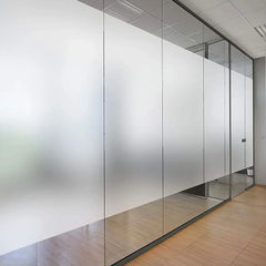4,26€/m² Satinierte Milchglasfolie Sichtschutz Büro selbstklebend Weiss / Frostet 122cm
