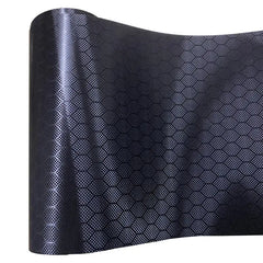 24€/m² Hex Carbon Honigwaben Schwarz Autofolie mit Luftkanäle 3D Car Wrapping METERWARE