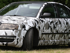 7,90€/m² Camouflage Autofolie mit Luftkanäle Schwarz Weiß Grau, Car Wrapping #6