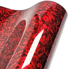 24€/m² Forged Carbon 3D Rot Autofolie Glänzend Geschmiedet PET Auto Car Wrapping 100cm x 152cm METERWARE