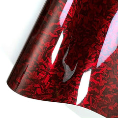 24€/m² Forged Carbon 3D Rot Autofolie Glänzend Geschmiedet PET Auto Car Wrapping 100cm x 152cm METERWARE