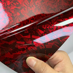 24€/m² Forged Carbon 3D Rot Autofolie Glänzend Geschmiedet PET Auto Car Wrapping 100cm x 152cm METERWARE