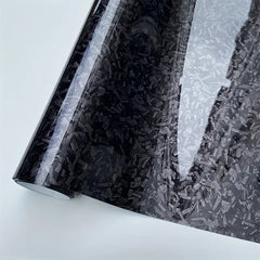 24€/m² Forged Carbon 3D Schwarz Autofolie Glänzend Geschmiedet PET Auto Car Wrapping 100cm x 152cm METERWARE