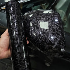 24€/m² Forged Carbon 3D Schwarz Autofolie Glänzend Geschmiedet PET Auto Car Wrapping 100cm x 152cm METERWARE