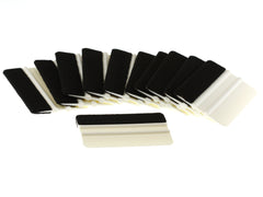 10x Soft Kunststoff Rakel Folienrakel mit Stoff Filzkante A46F