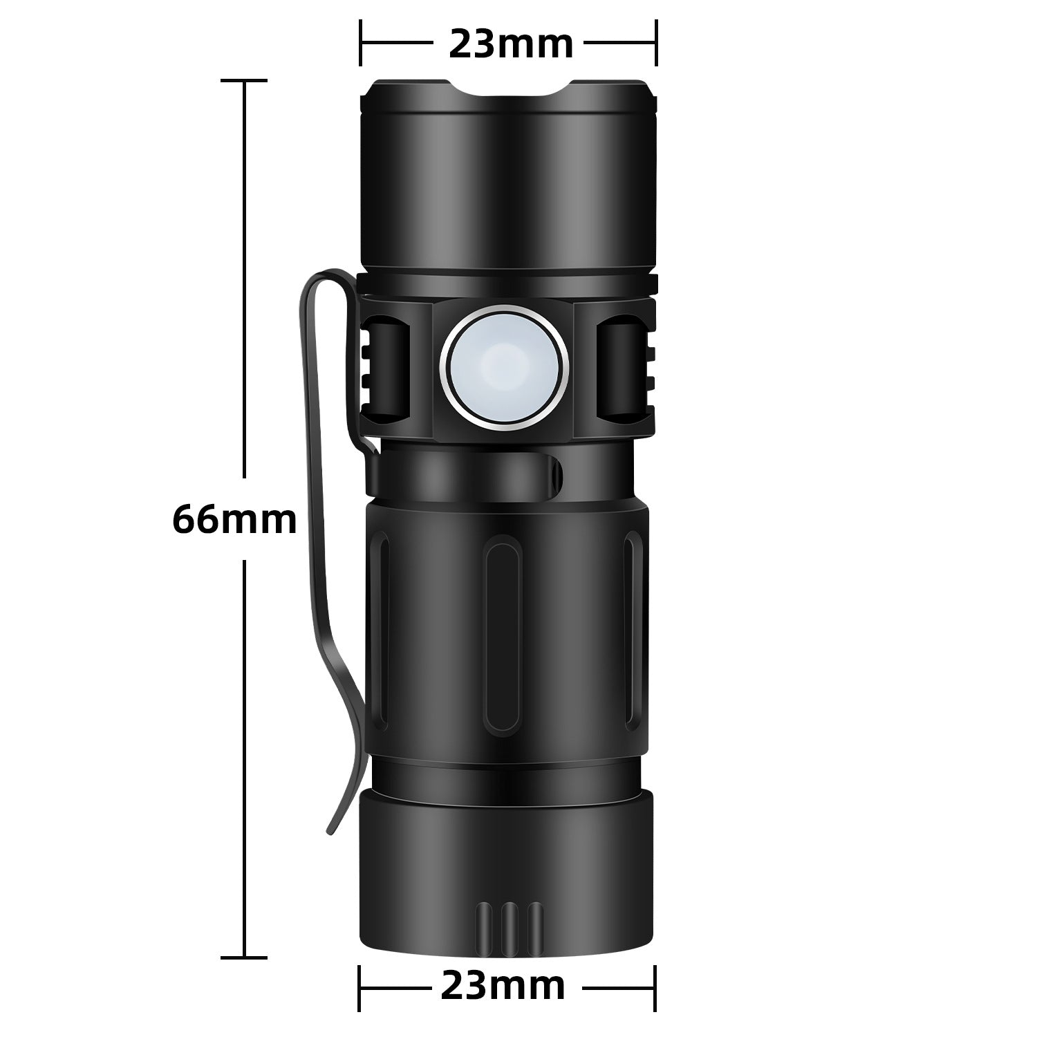 Mini LED Alu Taschenlampe Wiederaufladbares USB  3-Modi 1126