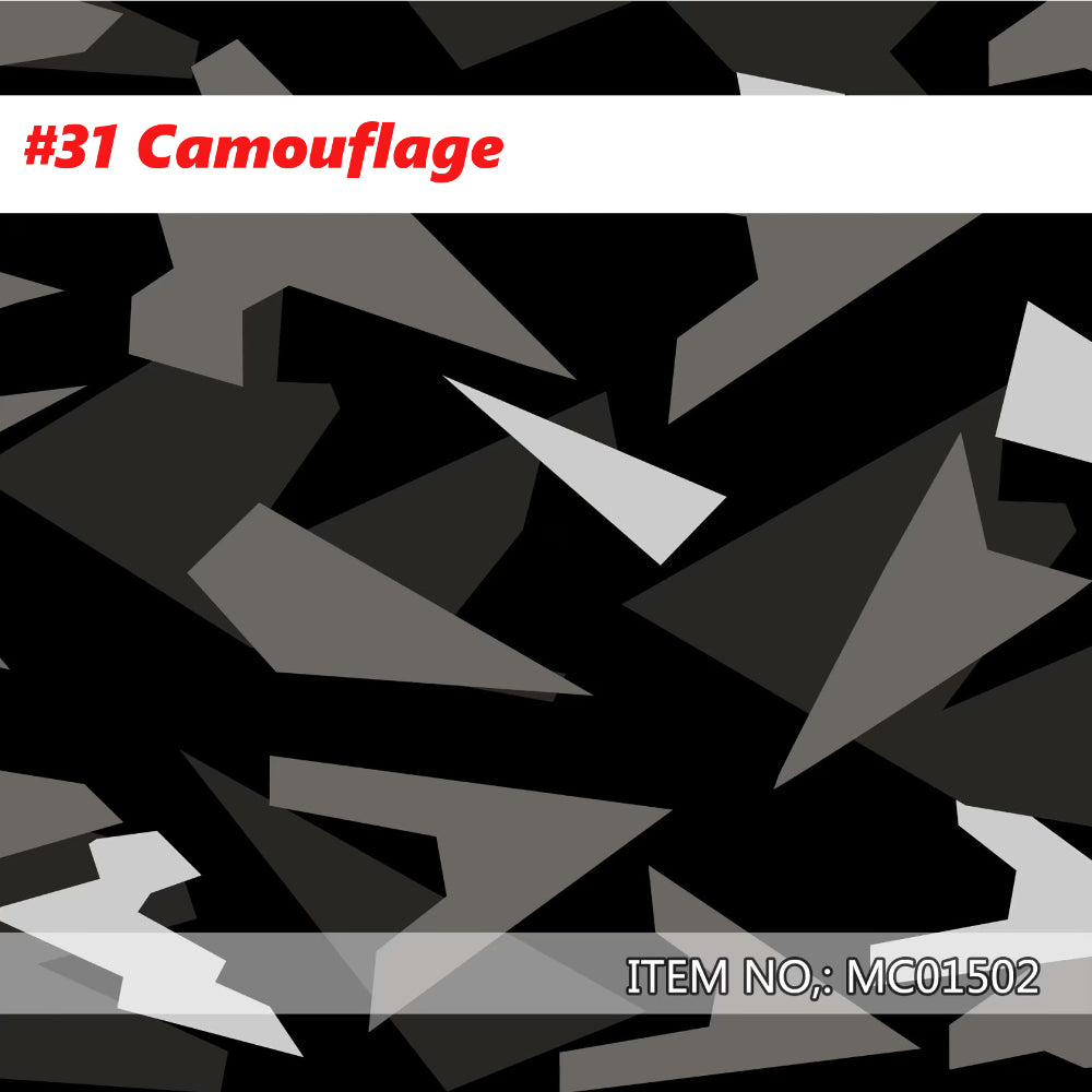 7,90€/m² Camouflage Autofolie mit Luftkanäle Schwarz Weiß Grau Dunkelgrau, Car Wrapping #31