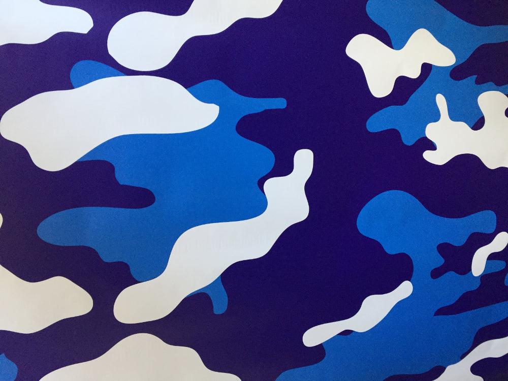 7,90€/m² Camouflage Autofolie mit Luftkanäle Schwarz Weiß Grau Blau, Car Wrapping #35