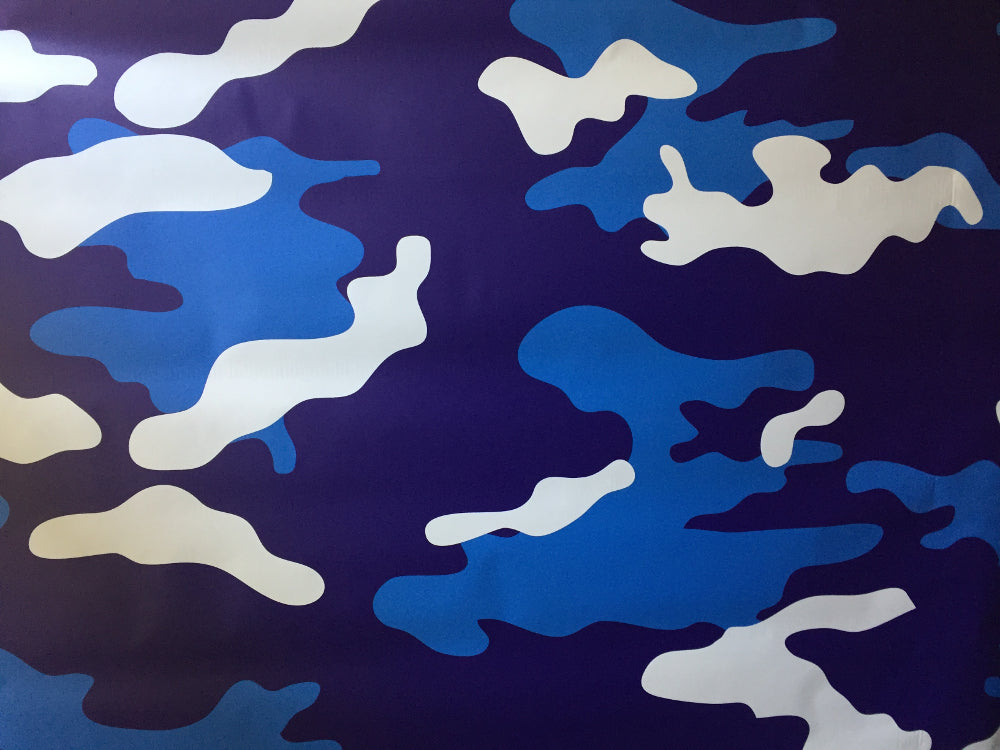 7,90€/m² Camouflage Autofolie mit Luftkanäle Schwarz Weiß Grau Blau, Car Wrapping #35