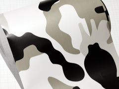 7,90€/m² Camouflage Autofolie mit Luftkanäle Schwarz Weiß Grau, Car Wrapping #01