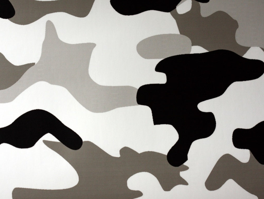 7,90€/m² Camouflage Autofolie mit Luftkanäle Schwarz Weiß Grau, Car Wrapping #01